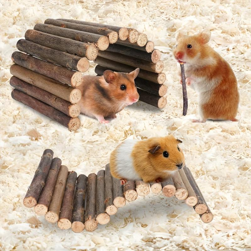 2pcs Hamster Toys Small Pet Toys Hamster Wheel Hamster Cage Accessories