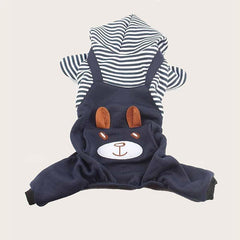 Bear Dog Jumpsuit for Small & Medium Dogs Soft Pet Apparel