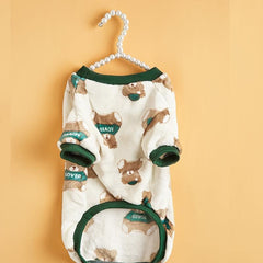 Bear Pattern Pet Sweater Soft Fleece Material Winter Months