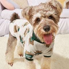 Bear Pattern Pet Sweater Soft Fleece Material Winter Months