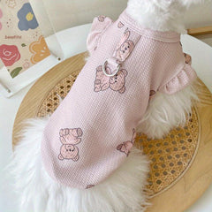 Cute Bear Patterned Pet Vest for Spring Summer Autumn