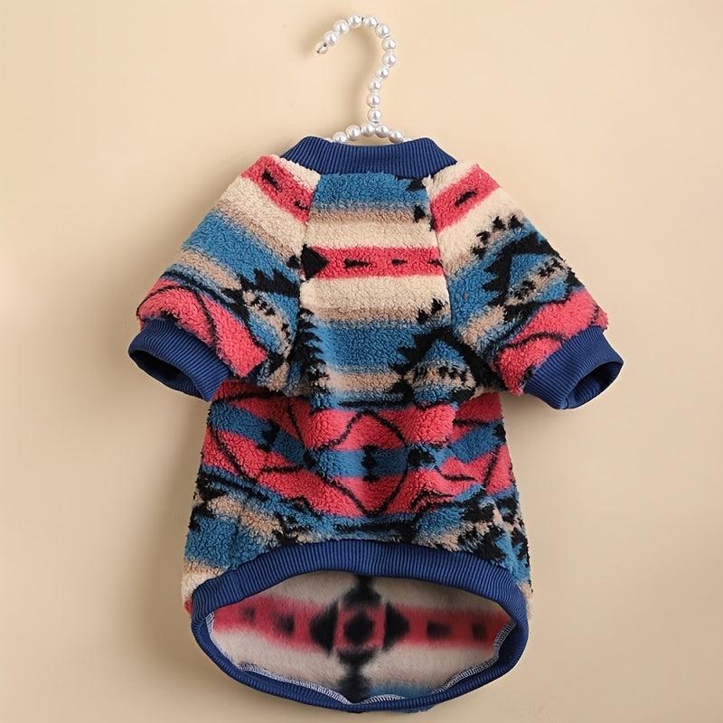 Floral Print Pet Sweater for Small/Medium Dogs Cozy Stylish Cold Weather Apparel