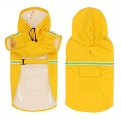 Pet Hooded Raincoat Cape Style Reflective Dog Clothing