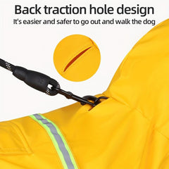 Pet Hooded Raincoat Cape Style Reflective Dog Clothing