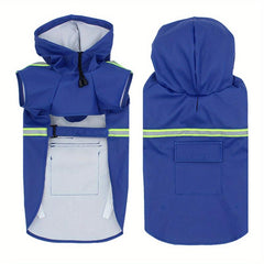 Pet Hooded Raincoat Cape Style Reflective Dog Clothing