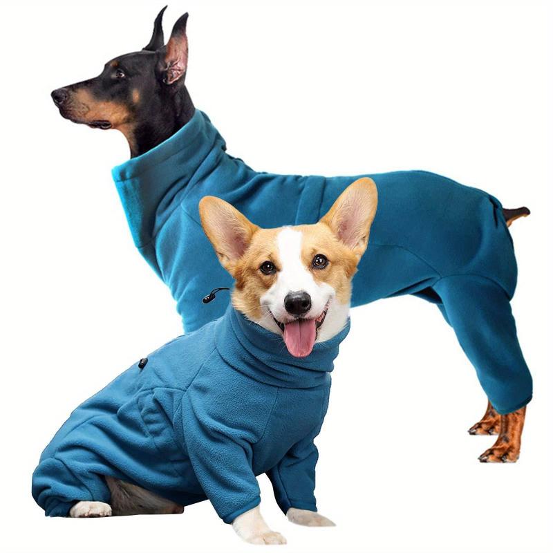 Dog Winter Coat Fleece Pullover Pajamas Full Body Covered Clothes