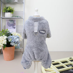 Winter Pet Jumpsuit Sweater Fleece Warm for Medium to Large Dog and Cat