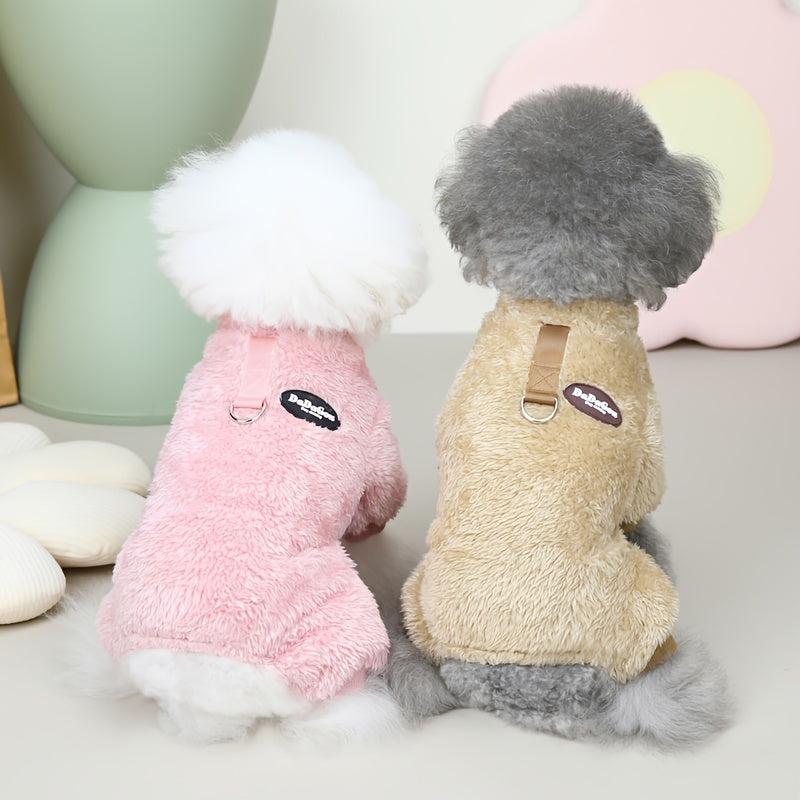Winter Pet Jumpsuit Sweater Fleece Warm for Medium to Large Dog and Cat