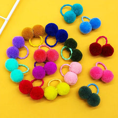10pcs Pompom Hair Ties for Pets - Fun and Stylish Pet Accessories