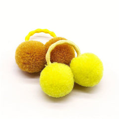 10pcs Pompom Hair Ties for Pets - Fun and Stylish Pet Accessories