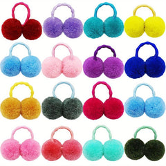 10pcs Pompom Hair Ties for Pets - Fun and Stylish Pet Accessories