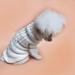 Solid Puppy Knit Sweater Soft Vest Outfit Dogs Winter Walk Travel Apparel