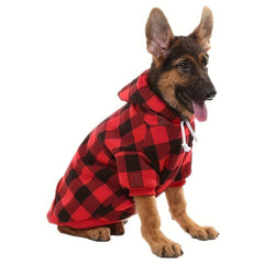 Plaid Pet Hoodie for Autumn and Winter - Dog Warm Clothes