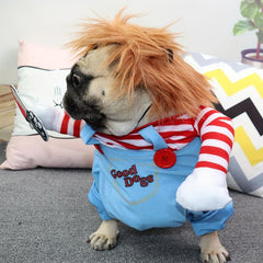 1pc Pet Deadly Doll Dog Costume Funny Dog Cosplay Halloween