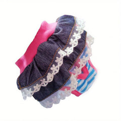 Cartoon Pet Sanitary Pants with Lace Skirt - Multifunctional Pet Accessory