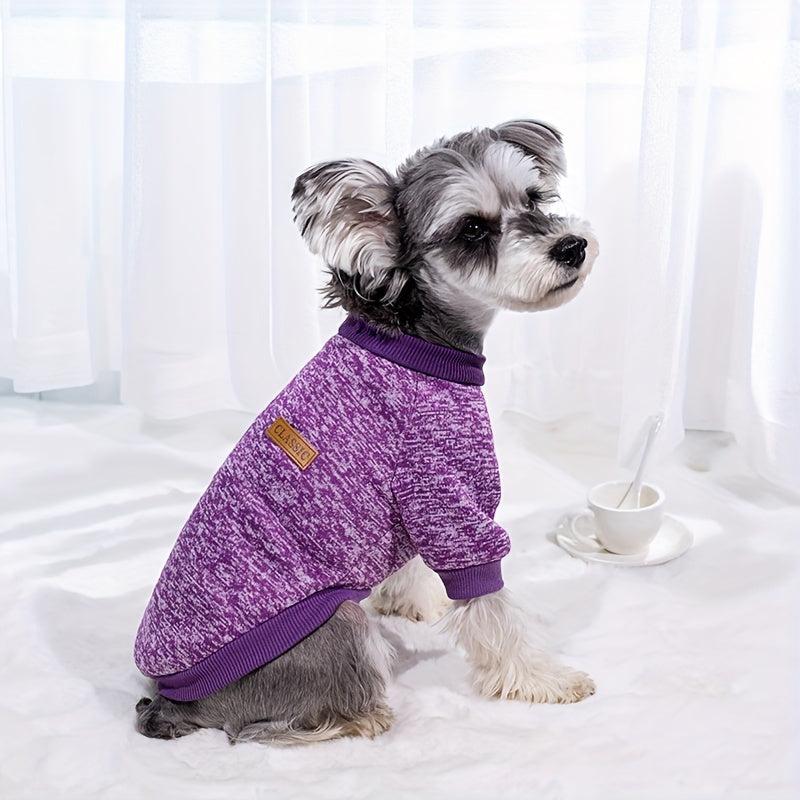 Dog Puppy Knitted Classic Sweater Warm Fleece Winter Clothes