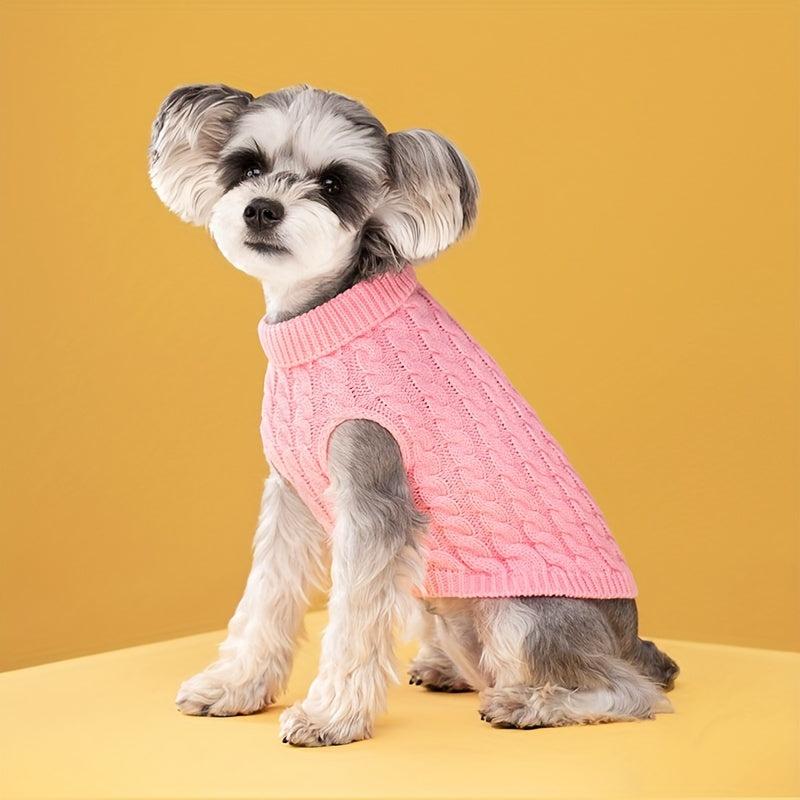 Knitted Pet Sweater Warm Dog Sweatshirt Winter Apparel For Kitten Puppy
