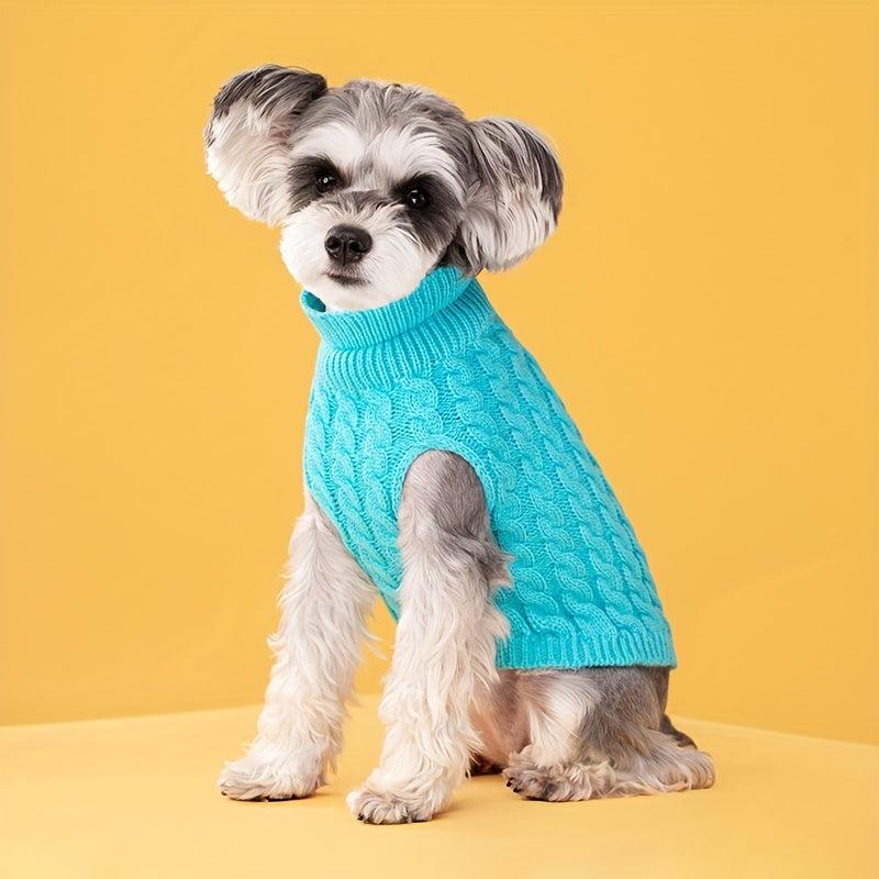Knitted Pet Sweater Warm Dog Sweatshirt Winter Apparel For Kitten Puppy