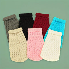 Knitted Pet Sweater Warm Dog Sweatshirt Winter Apparel For Kitten Puppy
