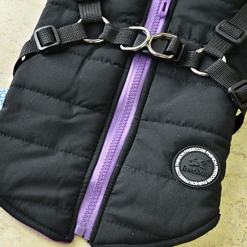 Winter Dog Vest with Leash Ring for Small Medium Large Dogs