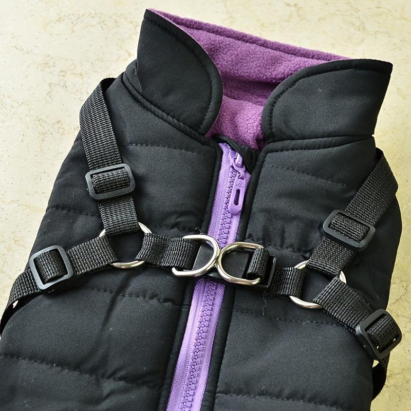 Winter Dog Vest with Leash Ring for Small Medium Large Dogs