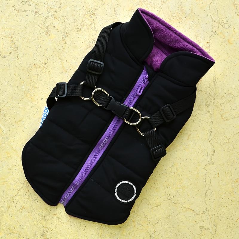 Winter Dog Vest with Leash Ring for Small Medium Large Dogs