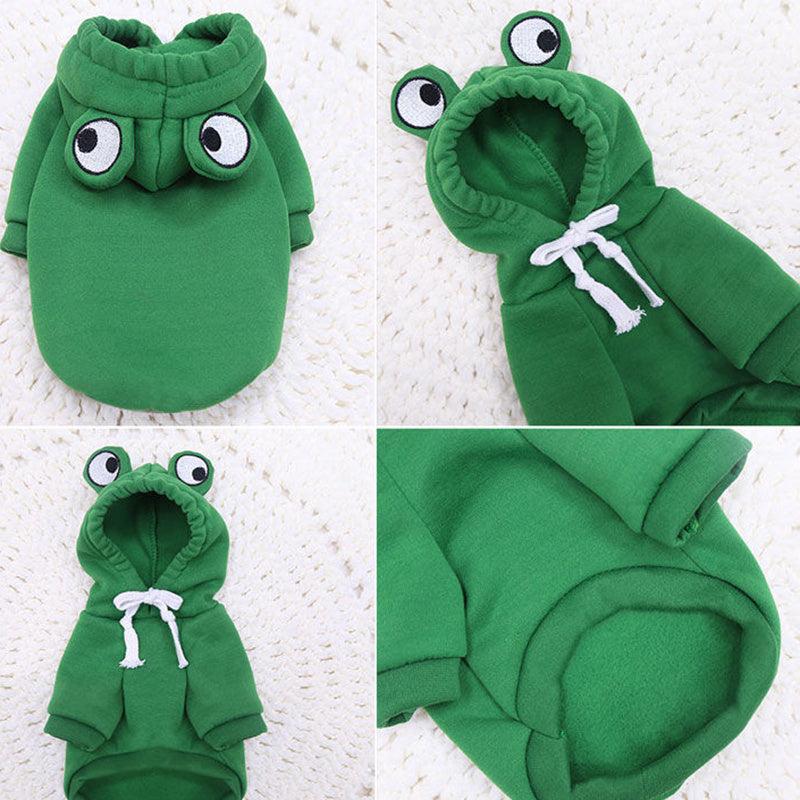 Cozy Frog Hoodie for Small and Medium Dogs