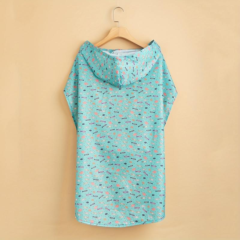 Adjustable Fish Pattern Pet Raincoat for Dogs