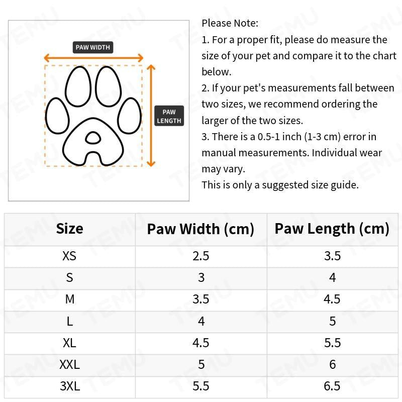 Waterproof Dog Shoes Pet Paw Protector Foot Cover