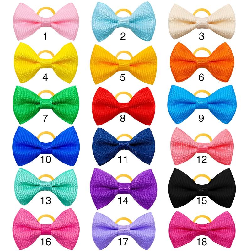 10pcs Colorful Dog Hair Bow Clips for Daily Wear Pet Bow knot Hair Accessories