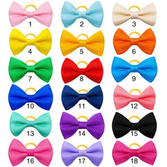 10pcs Colorful Dog Hair Bow Clips for Daily Wear Pet Bow knot Hair Accessories