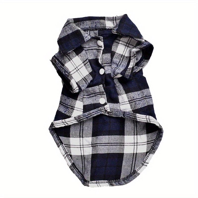 British Plaid Dog Shirt All Seasons Puppy T Shirt with Two Legged
