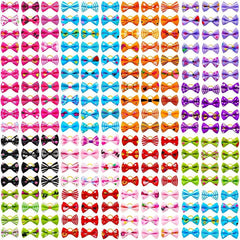 30pcs Multicolor Pet Hair Bows with Rubber Bands for Dog Grooming