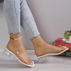 Chunky Low Heel Double Strap Pumps Square Toe Comfortable Stylish