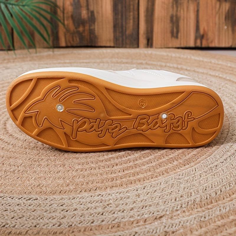 Women's Lace Up Solid Sneakers Round Toe Flat Shoes