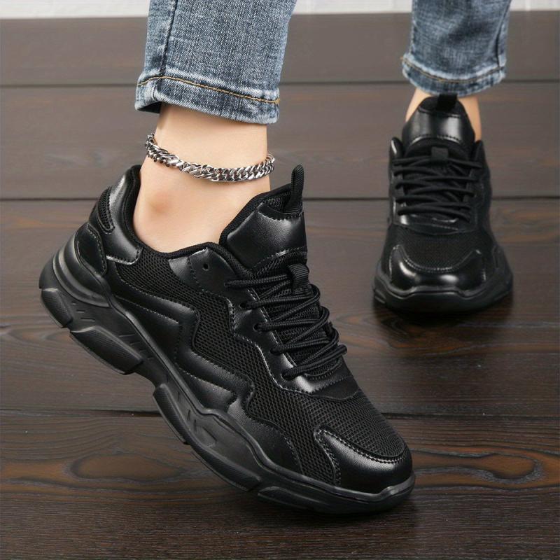 Women's Mesh Sneakers Low Top Lace Up Comfortable Walking Shoes
