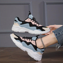 Women's Mesh Sneakers Low Top Lace Up Comfortable Walking Shoes