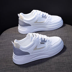 Women's Platform Casual Shoes Lightweight Sneakers Lace Up Low Top