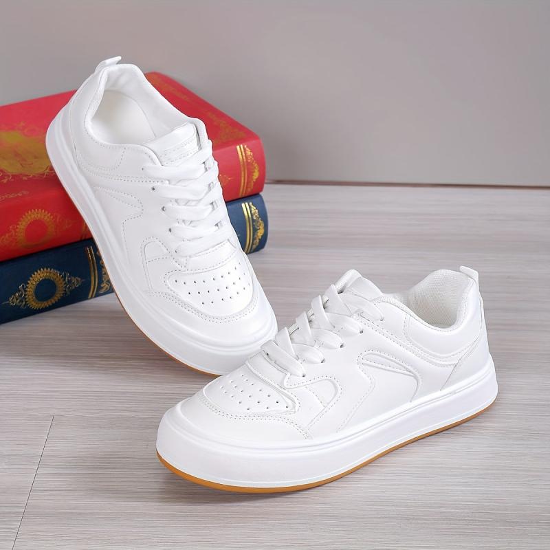 Women's Colorblock Skate Shoes Low Top Lace Up Casual Sneakers