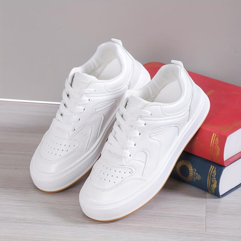 Women's Colorblock Skate Shoes Low Top Lace Up Casual Sneakers