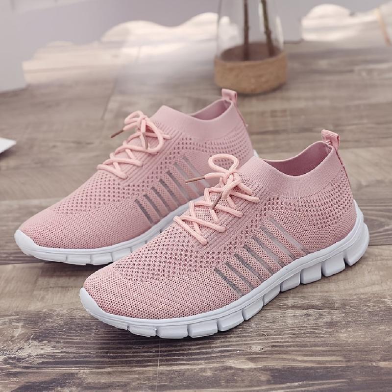 Women's Breathable Lace Up Running Shoes Lightweight & Anti skid Sneakers