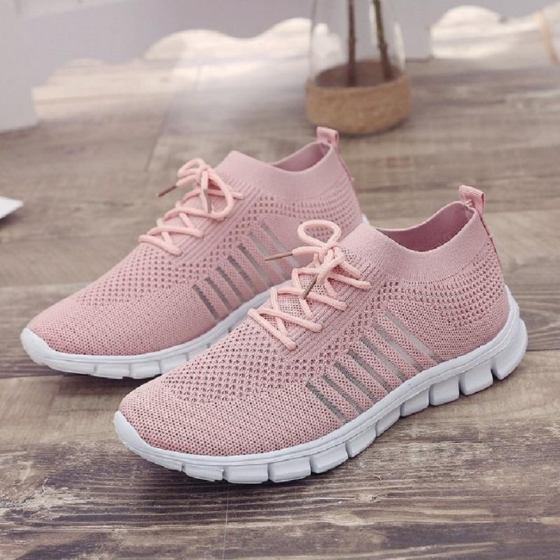 Women's Breathable Lace Up Running Shoes Lightweight & Anti skid Sneakers