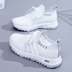 Women's Breathable Mesh Sneakers Lace Up Outdoor Shoes