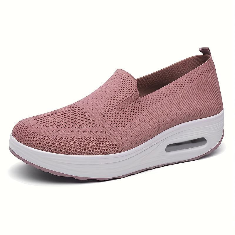 Women's Breathable Knit Slip-On Sneakers with Air Cushion