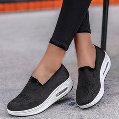 Women's Breathable Knit Slip-On Sneakers with Air Cushion