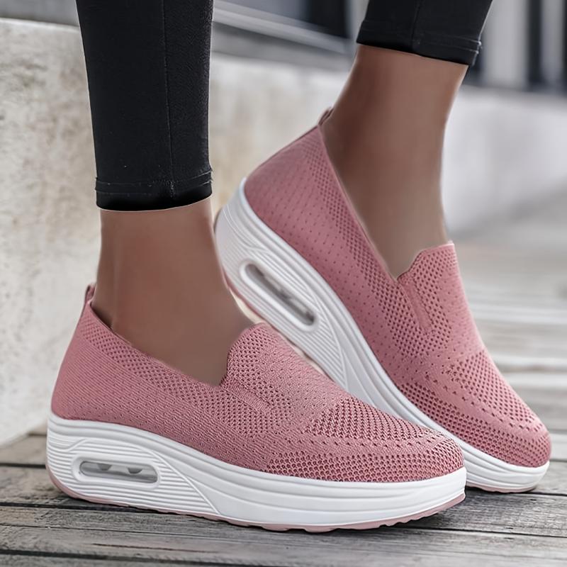Women's Breathable Knit Slip-On Sneakers with Air Cushion