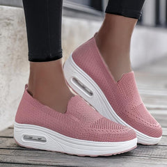 Women's Breathable Knit Slip-On Sneakers with Air Cushion