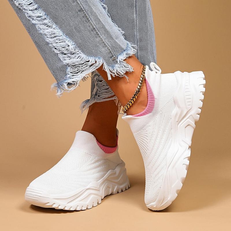 Women's Breathable Slip-on Casual Sneakers Lightweight Sock Shoes