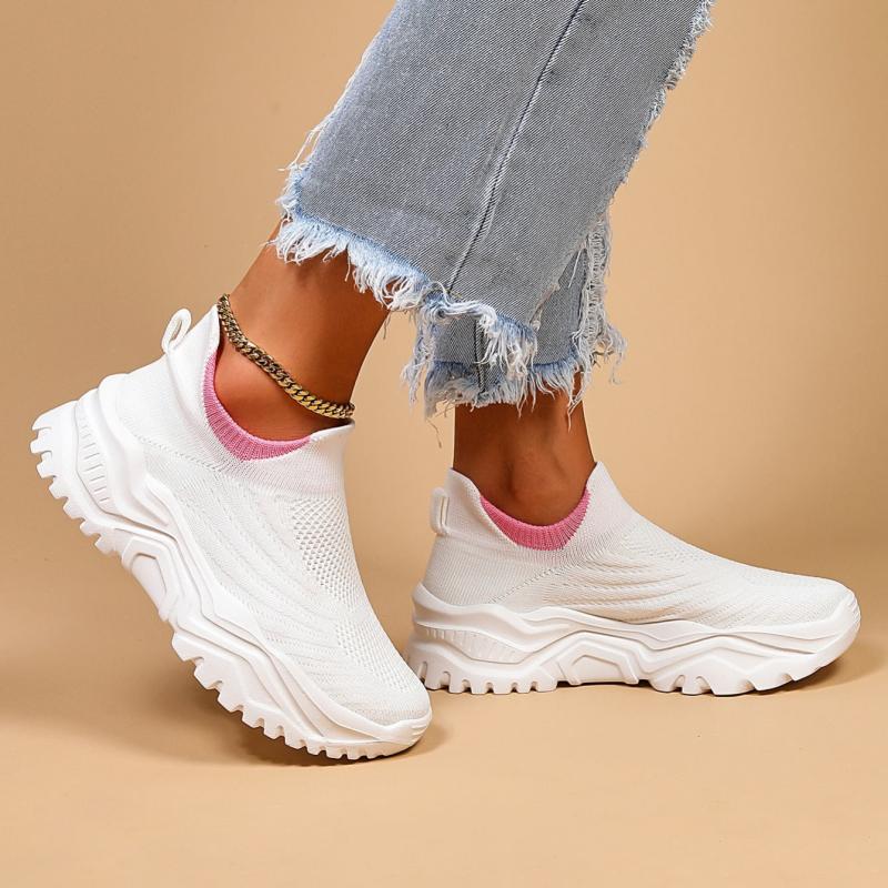 Women's Breathable Slip-on Casual Sneakers Lightweight Sock Shoes
