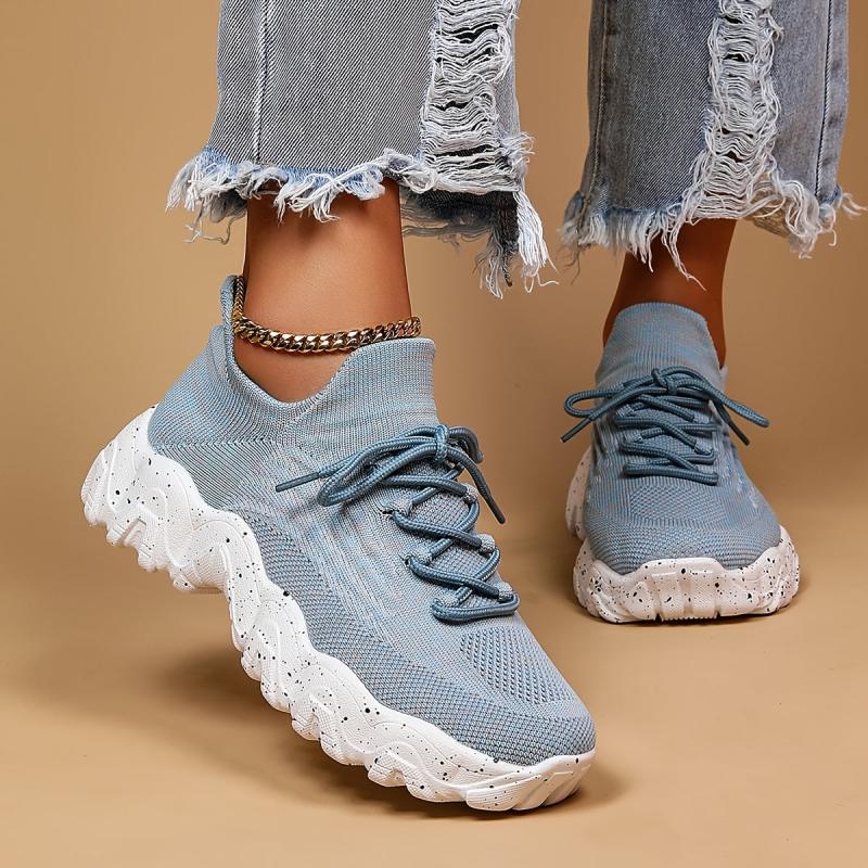 Women's Breathable Knit Sneakers Lightweight Casual Shoes